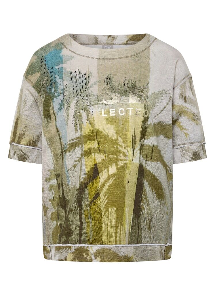 Halbarm-Shirt mit Palmenprint Halbarm-Shirt mit Palmenprint