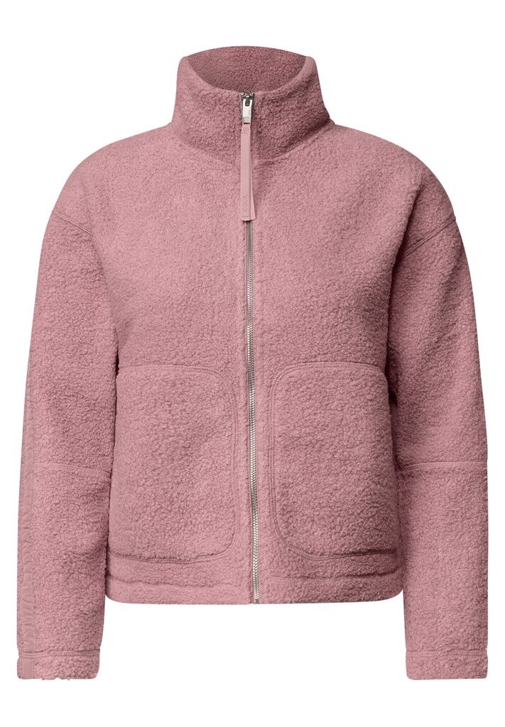 Teddyjacke mit Stehkragen und Zipper