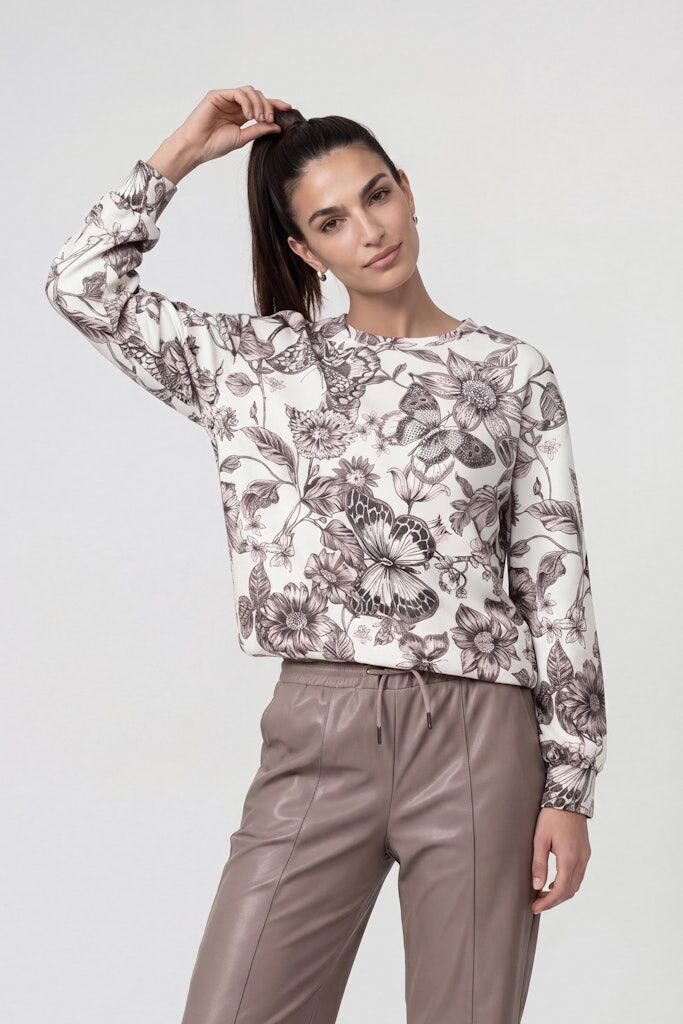 Sweatshirt mit Blumenprint Sweatshirt mit Blumenprint