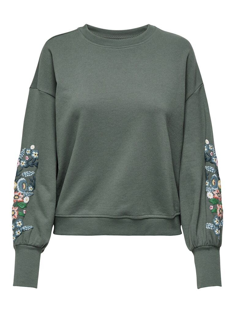 Only Sweatshirt mit Blumen