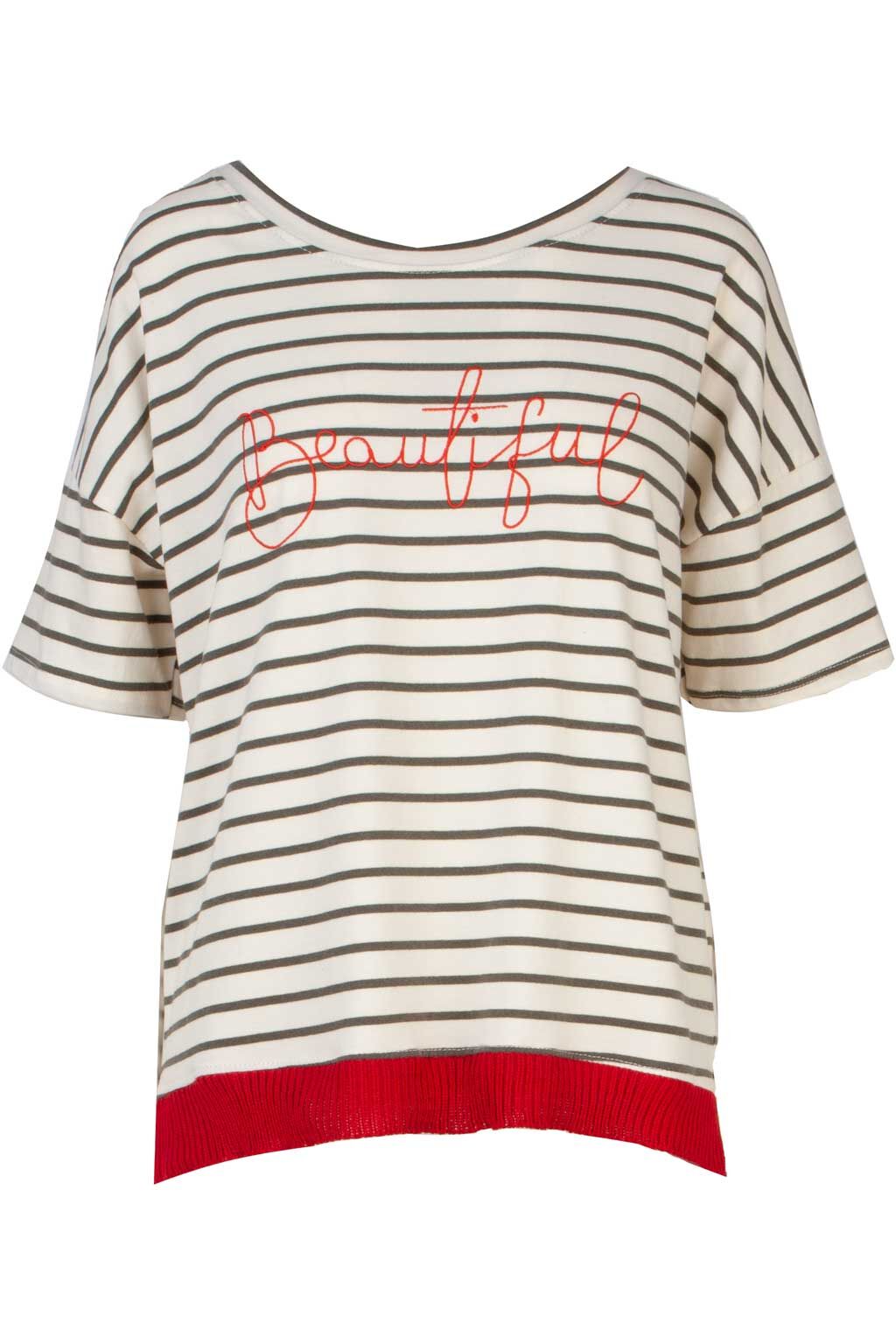 T-Shirt mit Schriftzug "Beautiful" T-Shirt mit Schriftzug "Beautiful"