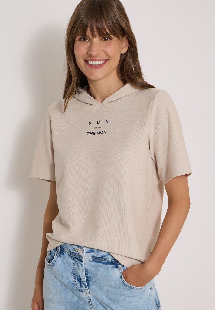 Shirt mit Kapuze und Wording