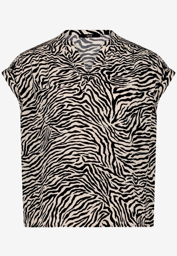 Schlupfbluse mit Zebraprint