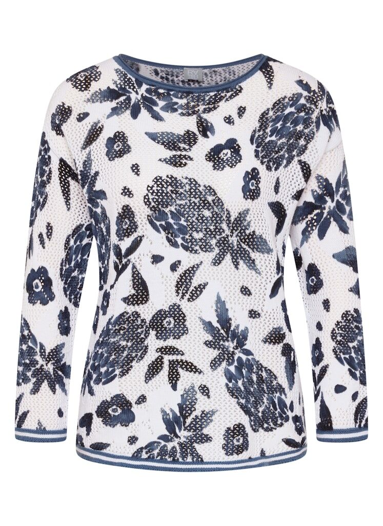 Strickshirt mit floralem Motiv Strickshirt mit floralem Motiv