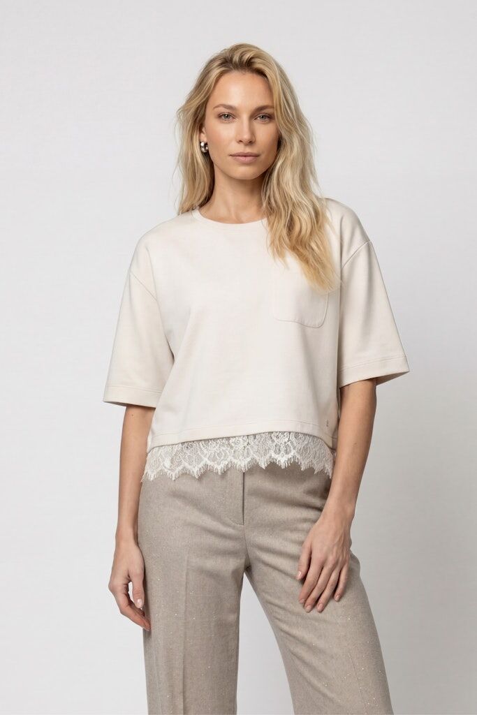 Sweatshirt mit Spitze