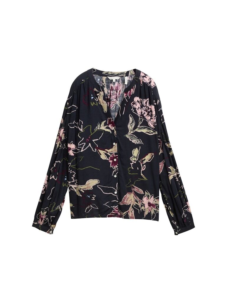 Loose Fit Bluse mit Muster